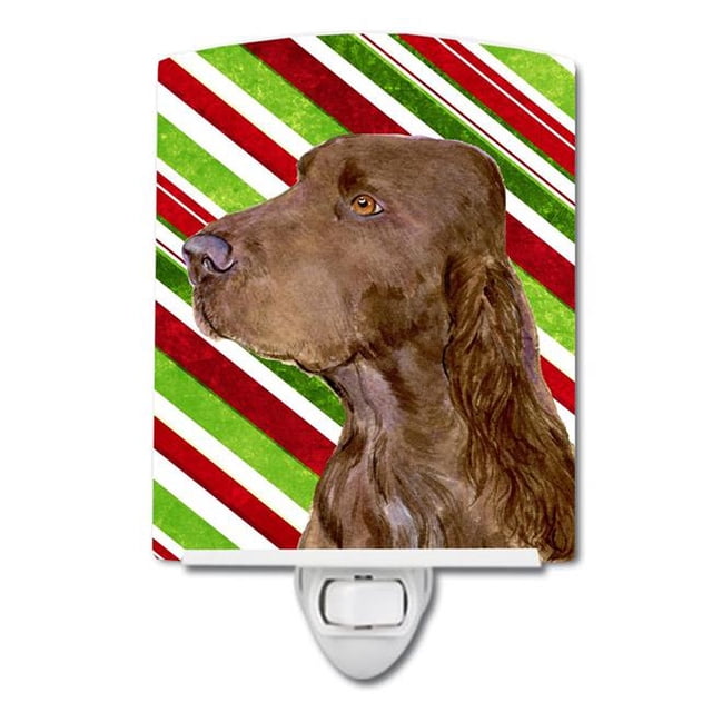 Carolines Treasures SS4594CNL Field Spaniel Candy Cane Holiday Christmas Ceramic Night Light
