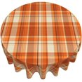 thumbnail image 2 of Fall Tablecloth 60 Inch Round Autumn Thanksgiving Plaid Table Cloth Dust-Proof Wrinkle Resistant Rustic Tablecloth for Holiday Kitchen Dining Room Party Picnic Indoor Outdoor, 2 of 5