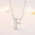 thumbnail image 2 of HHBEAUTY 14K Silver Plated Cubic Zirconia Initial Necklace, Letter Dainty Necklaces for Women, Initial Pendant Necklace Tiny Letter Name Necklaces, Gift for Momen & Mom, 2 of 4