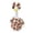 A002- Color B, variant on Porch Goose Outfit, 23 Inch Large Porch Goose Dress Snowman Print Set Christmas Fabric Outfits with Matching Bows for Holiday Lawn Decor, 2 Pack