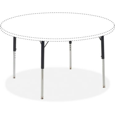 Lorell Activity Table Standard Height Adjustable Leg Kit - 30" Length X 1.1" Diameter - Black, Chrome