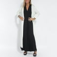 thumbnail image 2 of Baberdicy Cardigan Sweater Women's Summer Casual Solid Color Long Sleeved Vent Maxi Loose Cardigan Boho Beach Long Sundress with Long Overcoat Women's Cardigans Black, 2 of 7