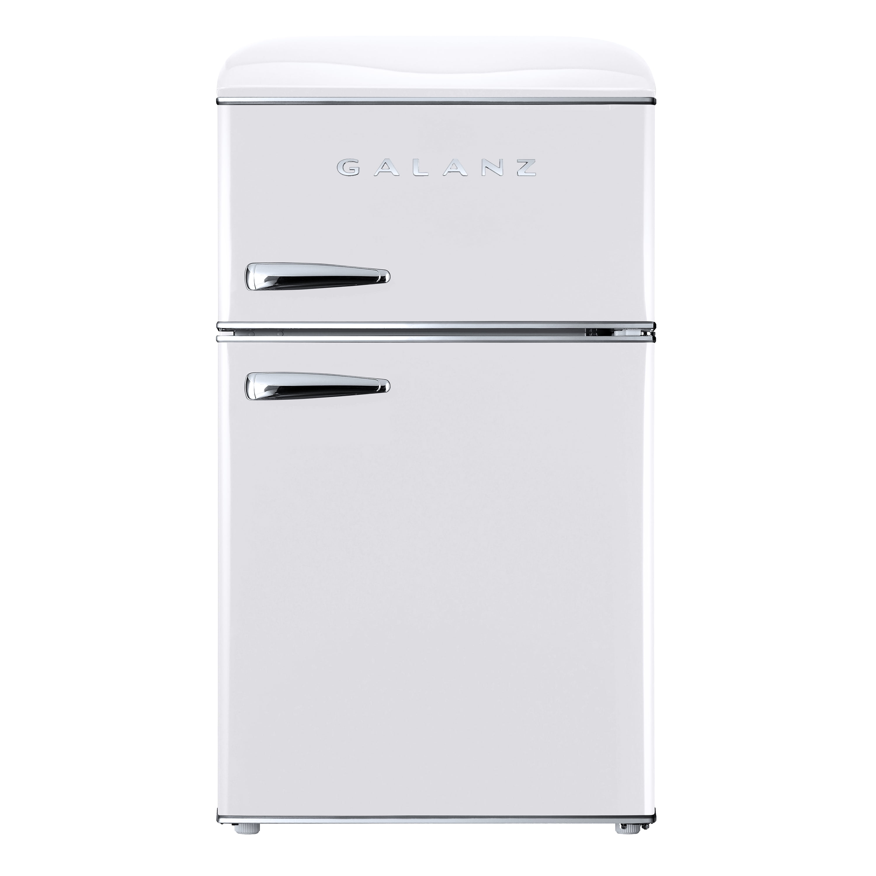 Galanz 3.1 Cu.ft. Retro Compact Refrigerator Dual Doors True Top ...