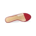 thumbnail image 4 of BLISSFUL STEP Women's Clear Strap Stiletto Heels Sandals Red 11, 4 of 7
