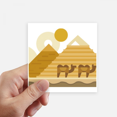 thumbnail image 1 of Egypt Yellow Green Sphinx Pyrads Camel Sticker Square Waterproof Stickers Wallpaper Car Decal, 1 of 1