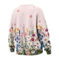 thumbnail image 5 of HELLHERO Daisy Flower Print Oversized Sweatshirt for Women Long Sleeve Fitting Pullover Tops Crewneck Sweater Fall Travel Clothes Size XXXL, 5 of 7
