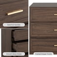 thumbnail image 5 of Furniture of America Rivor Modern Wood 3-Drawer Tall Nightstand, Walnut, 5 of 18