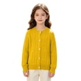 thumbnail image 3 of Girls Chunky Knit Cardigan Baby-Girls and Toddler Long Sleeve Button Front Cardigan Sweater Loose Outerwear Winter Warm Coat, 3 of 9