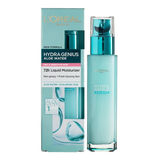Loreal Paris Hydra Genius Hyaluronic Acid + Aloe Vera Liquid Moisturiser  for Dry To Sensitive Skin,70ml