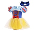 thumbnail image 2 of WIBACKER Infant Baby Girls Princess Romper Costume Onesie Fancy Dress Bodysuit with Headband Halloween Birthday Dresses, 2 of 9