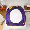 thumbnail image 4 of Manfei Cartoon Halloween Fitted Sheet Full,Autumn Pumpkin Pattern Bed Set,3pcs,1 Fitted Sheet and 2 Pillowcases, 4 of 6