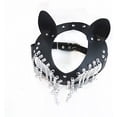 thumbnail image 4 of Máscara de mujer con forma de gato HUOGUO, mascarada de piel negra para mujer, 4 of 5