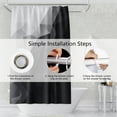 thumbnail image 6 of Black and White Bathroom Shower Curtain Abstract Stereoscopic Geometric Pattern Shower Curtain with Hooks Polyester Waterproof Fabric Modern Minimalist Art Shower Curtain Decor, 72x72 Inch, 6 of 6