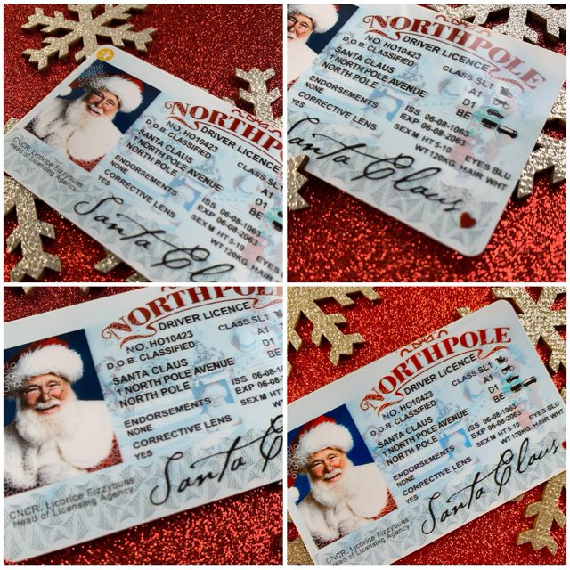 Tarjetas de licencia de conducir de Papá Noel Regalos de Navidad Tarjeta de felicitación Adornos de Navidad Wdftyju Para estrenar