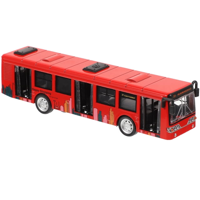 Modèle d'Autobus Urbain de Simulation à Rétrofriction, Voiture Jouet, Véhicules Jouets, Jouet pour Enfants