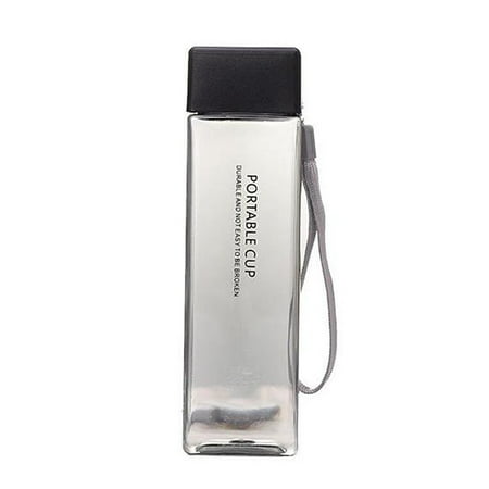 

3Pcs Water Bottle Outdoor Portable 450ml Water Cup Square Bottle Outdoor Plastic