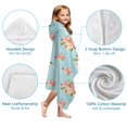 thumbnail image 7 of Pioneer Flower Floral Print Pattern Hooded Bath Towel，60"x35" for Ages 3 To 12 Kids, Quick Dry Lightweight Soft Microfiber Hood Beach Towel Cover Up for Kids, 7 of 7