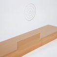 thumbnail image 3 of Acrylic Countertop Divider - Desk Barrier with Wooden Base, Speaker Holes & Paper Slot, 3 of 7