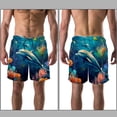 thumbnail image 3 of luoweisi Men's Beach Shorts Quick Dry Swim Trunks with Mesh Lining Dolphin 2XL, 3 of 5