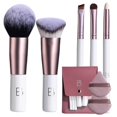 thumbnail image 1 of BS-MALL Travel Makeup Brushes Kabuki Premium Synthetic Foundation Powder Concealers Short Handle But Full Size 7 PCS with Triangle Puff & Storage Bag (Rose Pink), 1 of 3