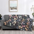 thumbnail image 2 of Naloa Wildflower Watercolor 1 Flannel Fleece Throw Blanket for Bed Couch, Thick Blanket - All Seasons Suitable for Women, Men and Kids-40"x30", 2 of 6