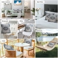 thumbnail image 6 of Waterproof Throw Pillow Covers Set of 2, 24x24 Inch Vintage Boho Floral Decorative Pillowcases Outdoor Pillow Slip Cushion Covers Set for Couch Tent Retro Nationcal Flower Blue, 6 of 7