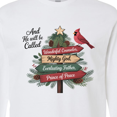 thumbnail image 4 of Inktastic Christian Christmas Tree with Red Cardinal Long Sleeve T-Shirt, 4 of 5