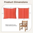 thumbnail image 4 of Resenkos Patio Chair Cushions, Outdoor Chair Pads,Deep Seat Chair Cushion Pads Set with Rope Belts for Indoor and Outdoor-Orange, 4 of 9