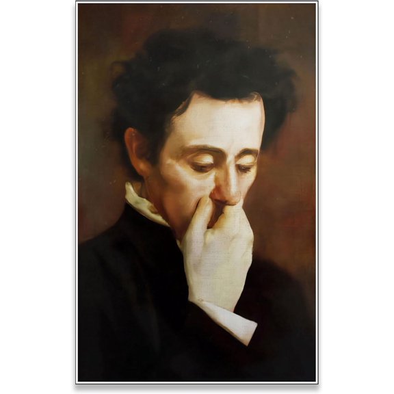 Aaheei Funny Bathroom Canvas Wall Art Humorous Classical Oil Painting Prints Man Covering Nose Posters Vintage Toilet Pictures Prints Rustic Farmhouse Wall Decor for Restroom