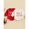 thumbnail image 4 of Michellecmm Baby Boy Valentine's Day Romper Casual Letter Print Long Sleeve Jumpsuit for Infant Toddler Cute Outfit, 4 of 9