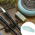 thumbnail image 4 of Uxcell Calligraphy Brush Holder, 2 Pack 4 Ports Ceramic Chinese Calligraphy Brush Rest, Blue, 4 of 6
