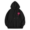 thumbnail image 4 of yueewhu Pink Hoodies for Women 2025 Teen Girls Graphic Hoodie Long Sleeve Cute Preppy Sweatshirts Y2K Tops with Pockets (Black, M), 4 of 7
