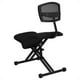 Flash Furniture Chaise de Bureau Ergonomique Agenouillée avec Dossier en Maille et Tissu Noirs – image 2 sur 2