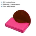 thumbnail image 4 of Uxcell PU Leather Magnetic Closure Name Cards Case Business Card Holder Rose Red, 4 of 5