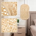 thumbnail image 3 of Miangastore 1Pc Bamboo Woven Lampshade Rustic Ceiling Light Cover Natural Light Shell Khaki, 3 of 8