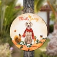 thumbnail image 4 of Happy Thanksgiving Weimaraner with Turkey Pumpkins Autumn Vibes Round Wood Sign Weim Gray Ghost Dog Lover Hanging Wall Home Decor - 12018, 4 of 5