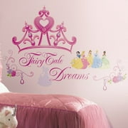 RoomMates Disney Princess Crown Pink Peel And Stick Giant Wall Decal, 22 Inches Wide X 17 Inches High