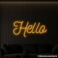 thumbnail image 2 of Glowneon Hello Neon Sign, Hello Led Sign, Motivation Quotes Neon Light Wall Art, Party Decor, 2 of 5