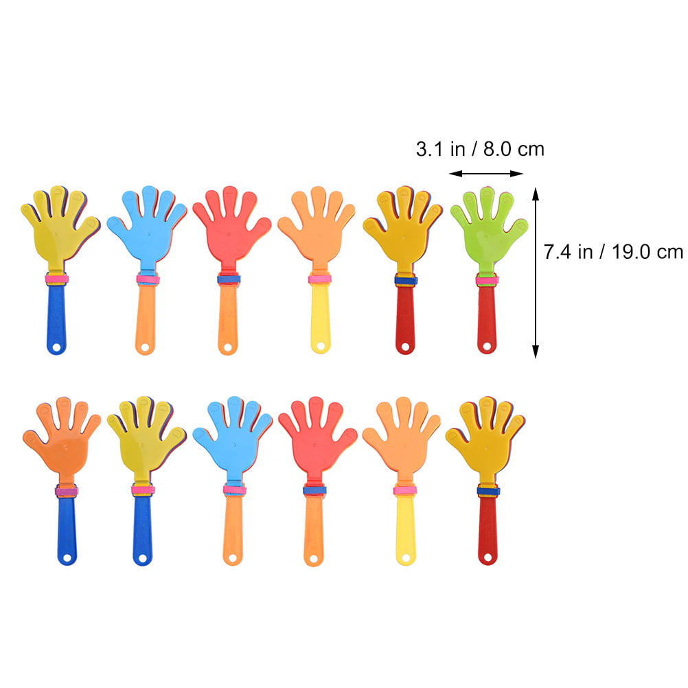 Red, Blue, Black & Gold One Dozen 7.5" Clapper Hands 
