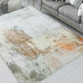 thumbnail image 2 of Orange Brown Beige Vintage Rusty Print Style 7'6" x 10'3" Area Rug/ Carpet by Makymo, 2 of 7