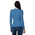 thumbnail image 4 of Lightweight Ribbed Mock Turtleneck for Women-Slim Fit, 4 of 6