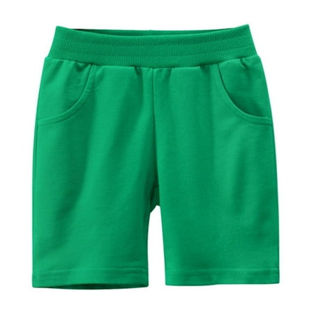 Girls Compression Shorts Basketball Toddler Boys Cotton Sport Jogger Shorts  Kids Summer Solid Active Short Pants with Pockets Boy Shorts Underwear for Women Green 8Y