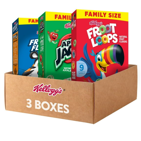 Kellogg's Variety Pack Breakfast Cereal, 2.58 lb Case, 3 Count