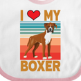 thumbnail image 4 of Inktastic Boxer Dog Retro Boys or Girls Baby Bib, 4 of 4