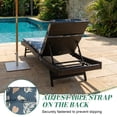 thumbnail image 6 of Outdoor Chaise Lounge Chair Cushion 75.98" x 22.83" Waterproof, High-Density Foam, Adjustable Straps, Patio Pool Deck Furniture Cushion (Fallen Leaves), 6 of 18