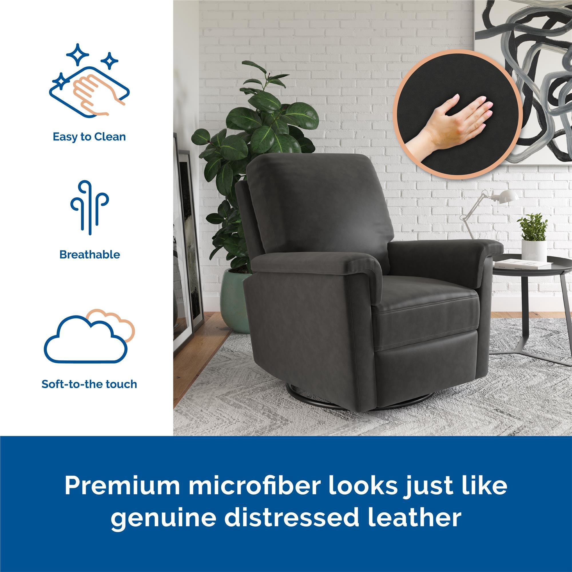 Baby Relax Terrin 3-in-1 Gliding Swivel Nursery Recliner