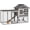 Brown, variant on Aivituvin Rabbit Hutch Indoor Bunny Cage Outdoor with Run Chicken Coop Guinea Pig House with Waterproof Asphalt Roof,No Leakage Pull Out Tray