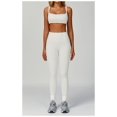 thumbnail image 2 of PISONIC Women's Yoga Outfits 2 Piece High Waisted Leggings with Sports Bra Gym Clothes Sets, 2 of 6
