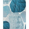 thumbnail image 2 of Unique Loom Outdoor Modern Collection Area Rug - Seaglass (7' 10" x 10' Rectangle Blue and Ivory/Navy Blue), 2 of 8