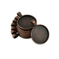 thumbnail image 3 of Bandeja de bisel redondo en blanco 10 Uds Zulema Colgante de collar 25mm bronce, 3 of 6